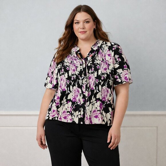 Lauren Ralph Lauren Tops - Lauren Ralph Lauren Floral Ruffled Flutter Sleeve Corpcore Blouse Plus NWT  3X